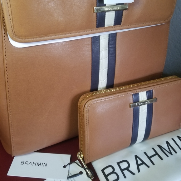 Brahmin Tan Meri Sadie & Suri Set NWT - Picture 4 of 15